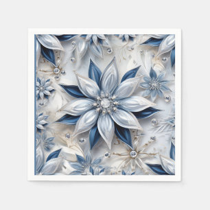A snowflake winter event decor napkins