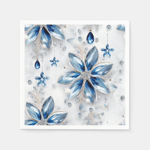 A snowflake winter event decor napkins
