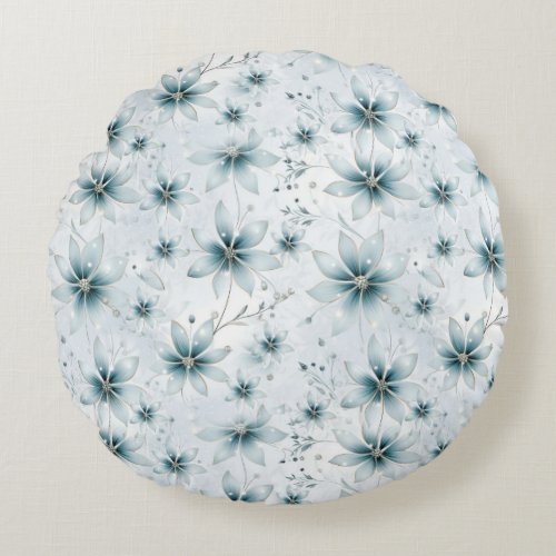 A snowflake winter event decor round pillow