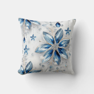 A snowflake winter event decor throw pillow