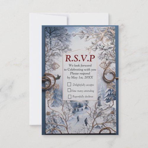 A Snowflake Winter Event RSVP Card