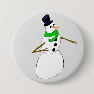 a snowman button