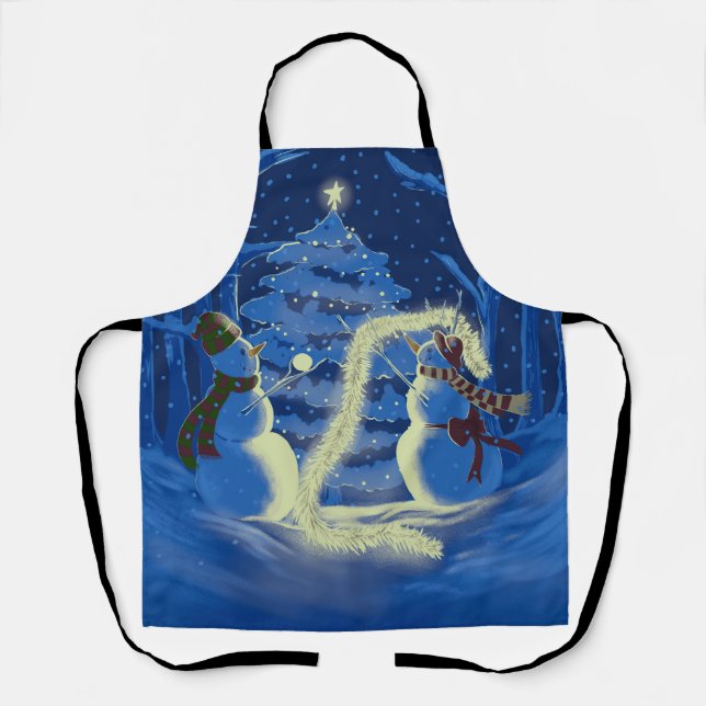 A Snowman Christmas Apron (Front)