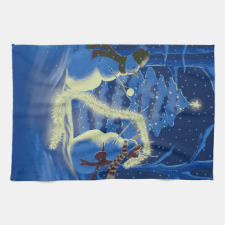 A Snowman Christmas Kitchen Towel