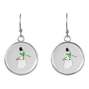 a snowman earrings