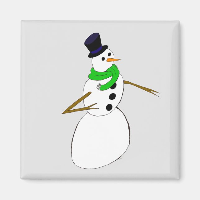 a snowman  magnet (Front)