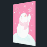 A snowman reaching for a falling snowflake canvas print<br><div class="desc">ImageID: 42-26233904 / ImageZoo / Corbis / A snowman reaching for a falling snowflake /</div>