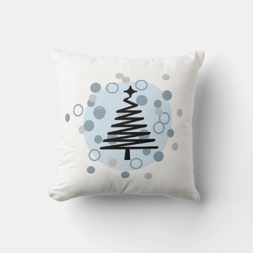 a snowy day in peace throw pillow