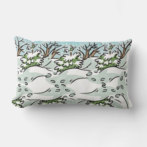A Snowy Forest _ Lumbar Pillow