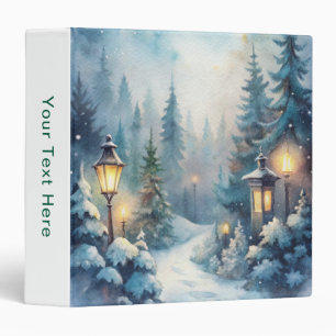 A Snowy Winter Scene 3 Ring Binder