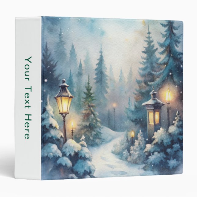 A Snowy Winter Scene 3 Ring Binder (Front/Spine)