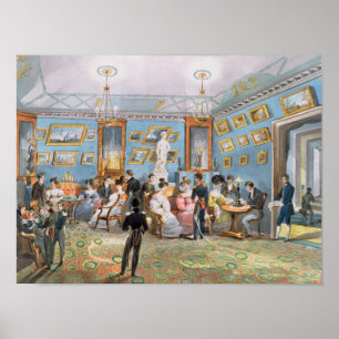 A Society Drawing Room, c.1830 Poster