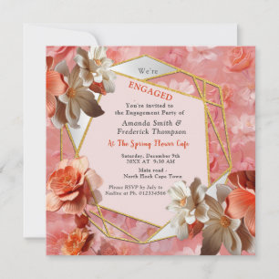 A soft 2024 colour of Peach Fuzz Flowers Thank You Card