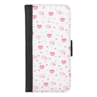 A soft and romantic pattern featuring pastel pink iPhone 8/7 wallet case