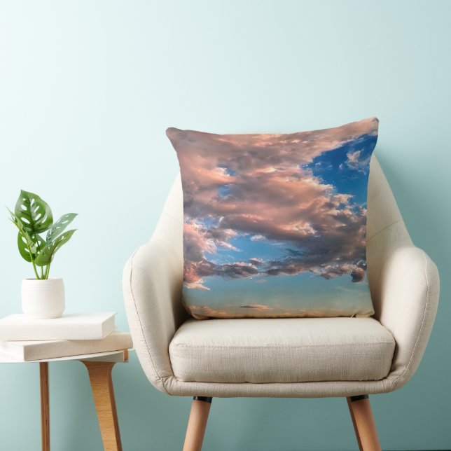 A Soft, Dreamy Sky Throw Pillow (Chair)
