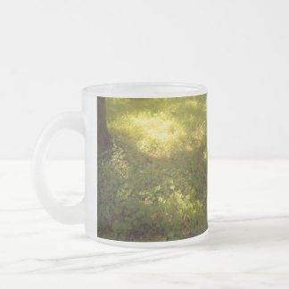 a soft light frosted glass coffee mug