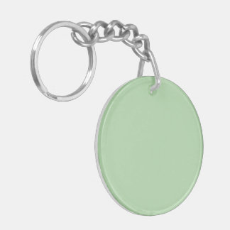 A soft pale green background fills the image keychain