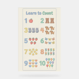 A soft pastel numbers🧸✨ acrylic sign