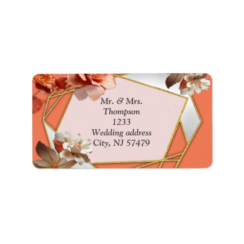 A soft pinkish hue called Peach Fuzz Flowers Label
