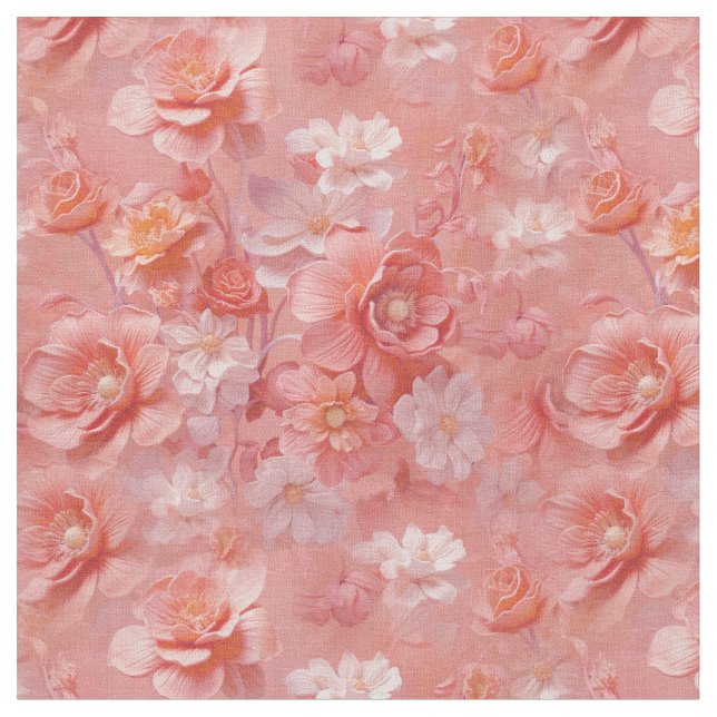 A soft, pinkish-orange hue called Peach Fuzz Fabric (Close Up)