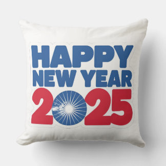 A Soft Start to New year 2025 Throw Pillow