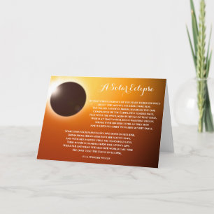 A Solar Eclipse, Romantic Poem Card