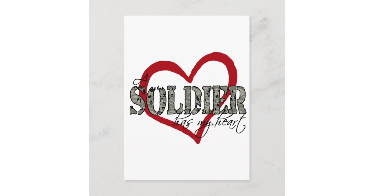A Soldier Has My Heart Postcard
