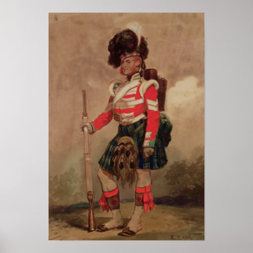 A Soldier of the 79th Highlanders at Chobham Poster