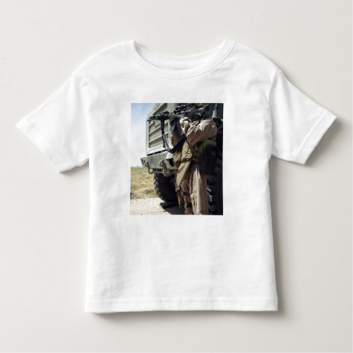 A soldier provides security for Marines Toddler T_shirt