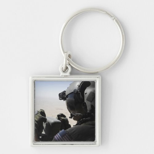 A soldier provides security keychain
