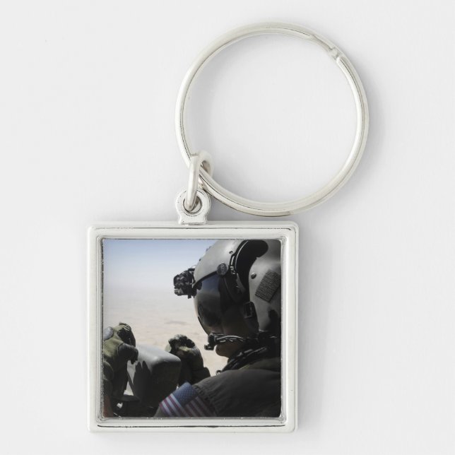 A soldier provides security keychain (Front)