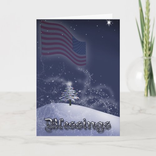 A Soldiers Christmas Blessing Holiday Card