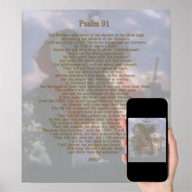 A Soldier's refuge Psalm 91 Poster | Zazzle