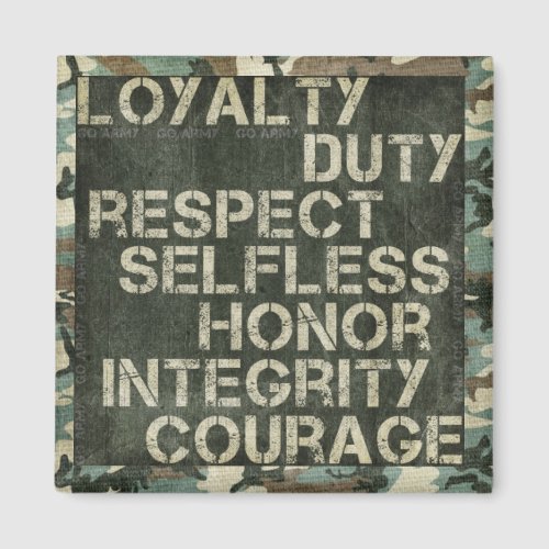 A soldiers values magnet