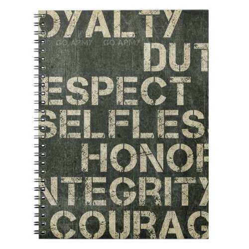 A soldiers values notebook