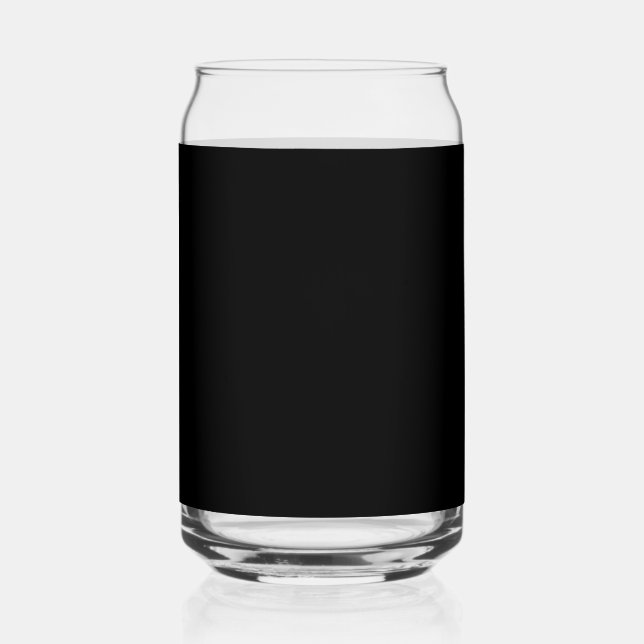 A solid black background with a subtle textured  can glass (Front)