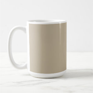 A solid brown background with a smooth, uniform te coffee mug