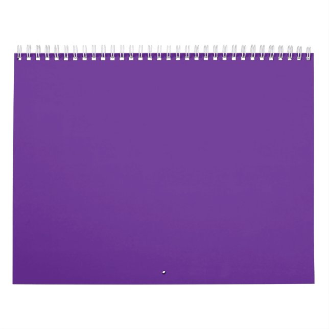 A solid purple background with a white square cent calendar (Cover)