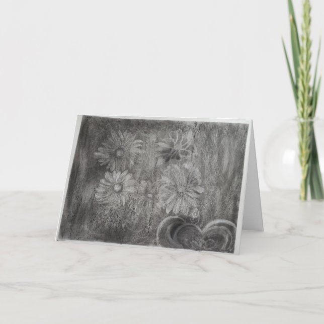 "A Somber Gathering" Sympathy Card (Front)