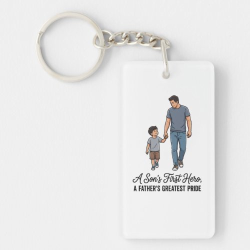 A Son’s First Hero Father Sweatshirt Keychain
