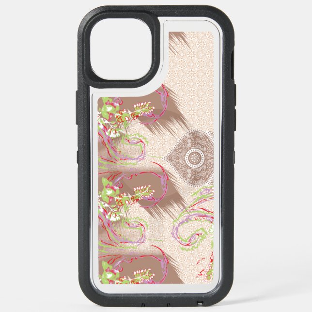 A sophisticated floral arrangement with ornate det iPhone 15 plus case (Back)