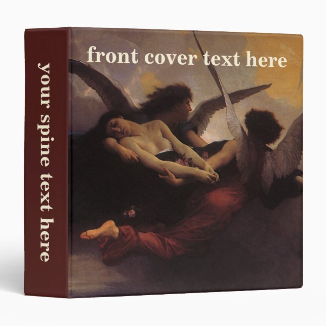 A Soul Brought to Heaven by Bouguereau 3 Ring Binder (Front/Spine)
