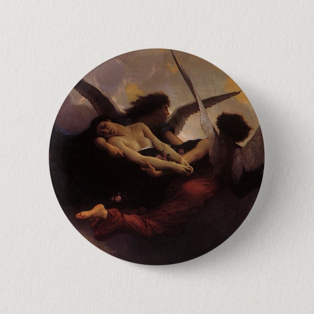 A Soul Brought to Heaven by Bouguereau Button (Front)