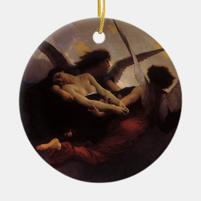 A Soul Brought to Heaven by Bouguereau Ceramic Ornament (Front)
