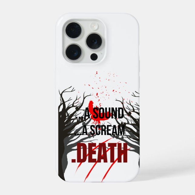 A Sound… A Scream… Death – Dark Horror Forest Phon iPhone Case (Back)