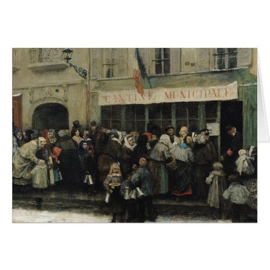 A Soup Kitchen during the Siege of Paris Cards (Front Horizontal)