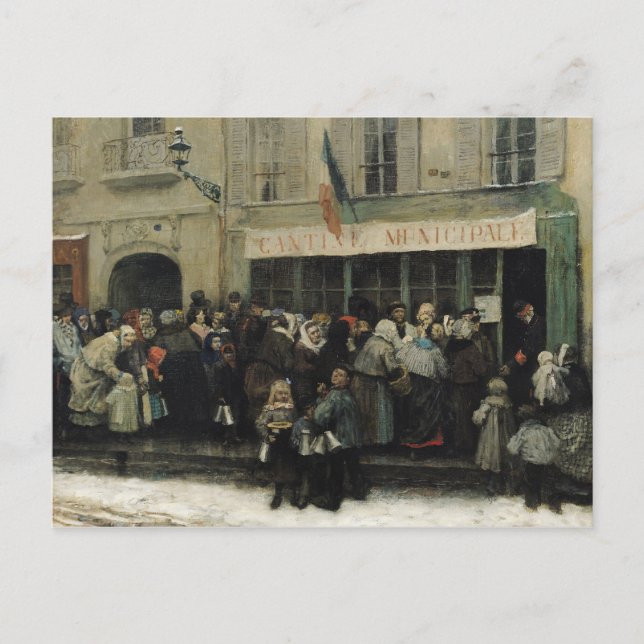 A Soup Kitchen during the Siege of Paris Postcard (Front)