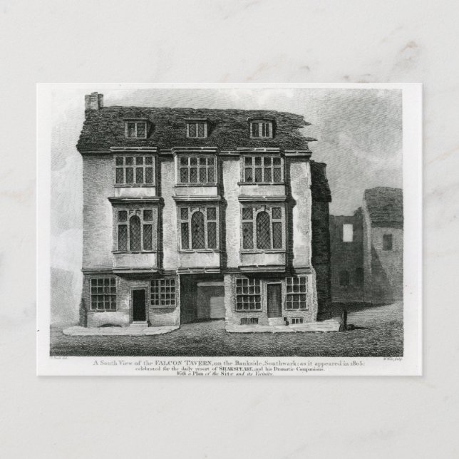 A South View of the Falcon Tavern Postcard (Front)