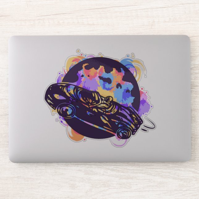 A space car  sticker (Computer)