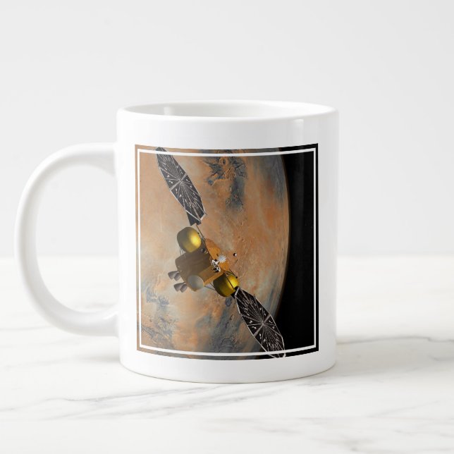 A Spacecraft Orbiting Mars. Giant Coffee Mug (Left)